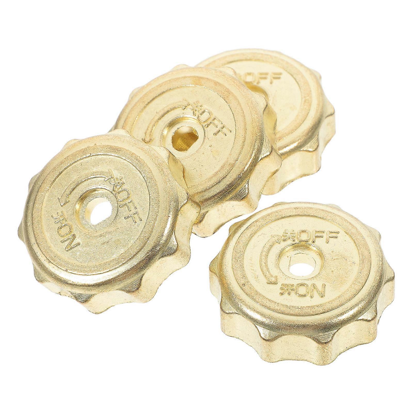 Gas Range Knobs Replacement Set Iron for Stove Control 20Pcs Golden