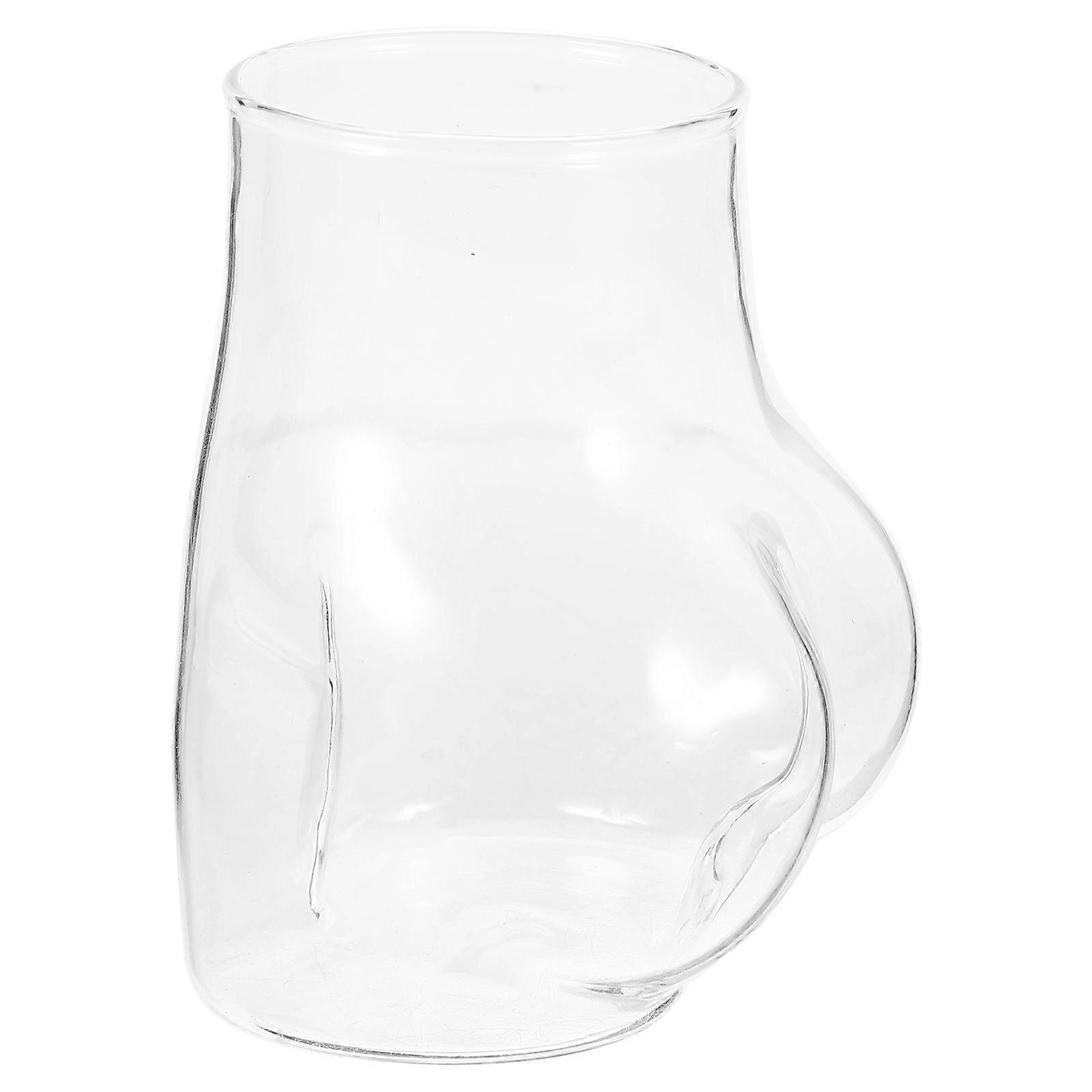 Clear Butt Cup Drinking Glasses for Home 4Pcs Set