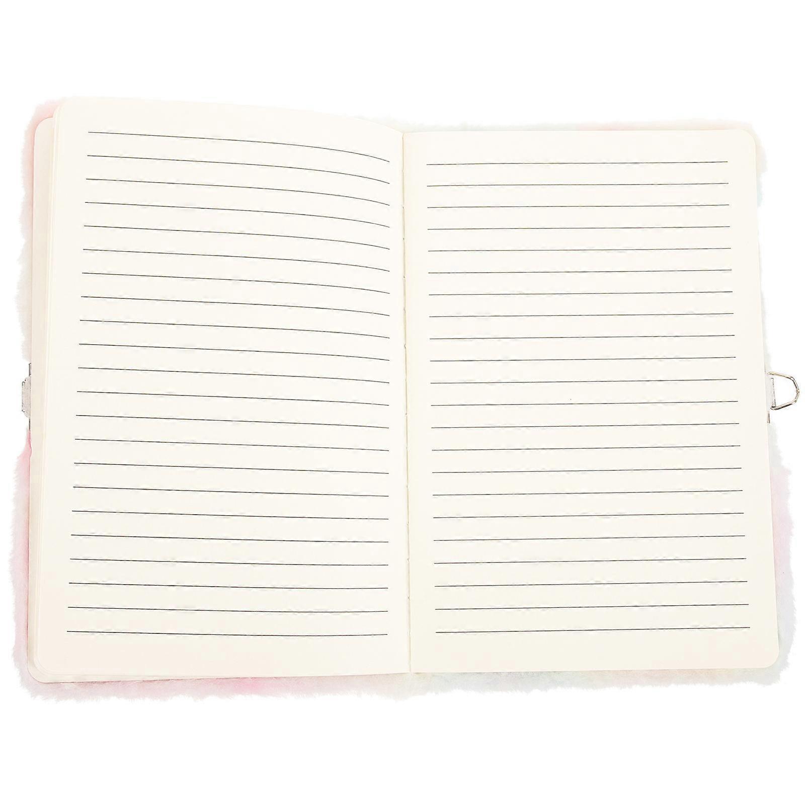 Purple Plush Lockable Diary Notebook for Daily Use Set of 3Pcs