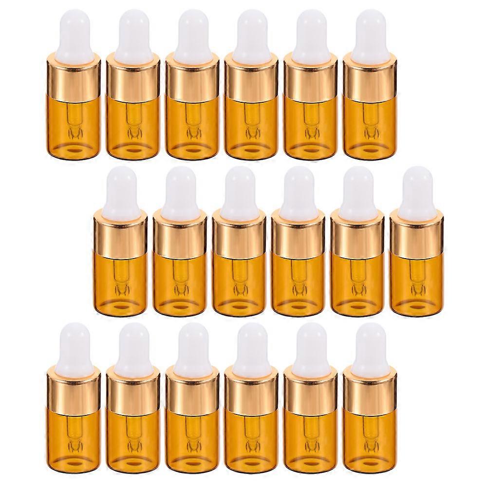 Portable Glass Dropper Bottle Essential Oil Bottle for Storage 25Pcs 2ml