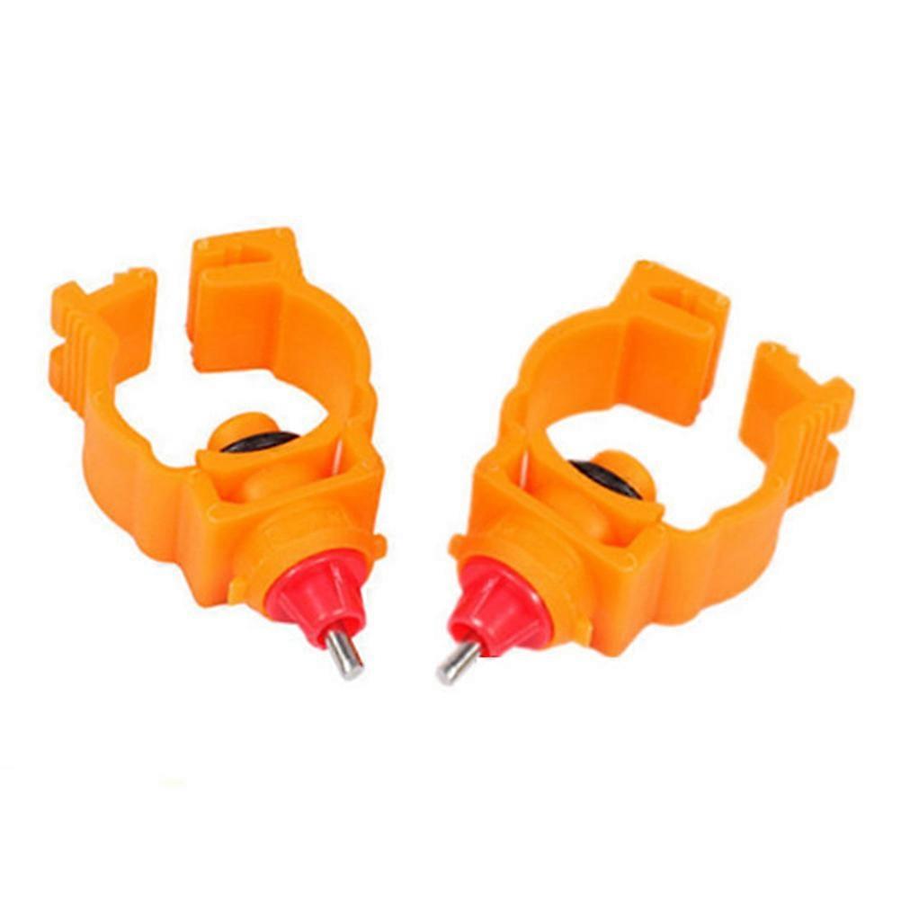 Poultry Water Feeder Chicken Drinker Screw Style for Feeding Use 40Pcs Orange