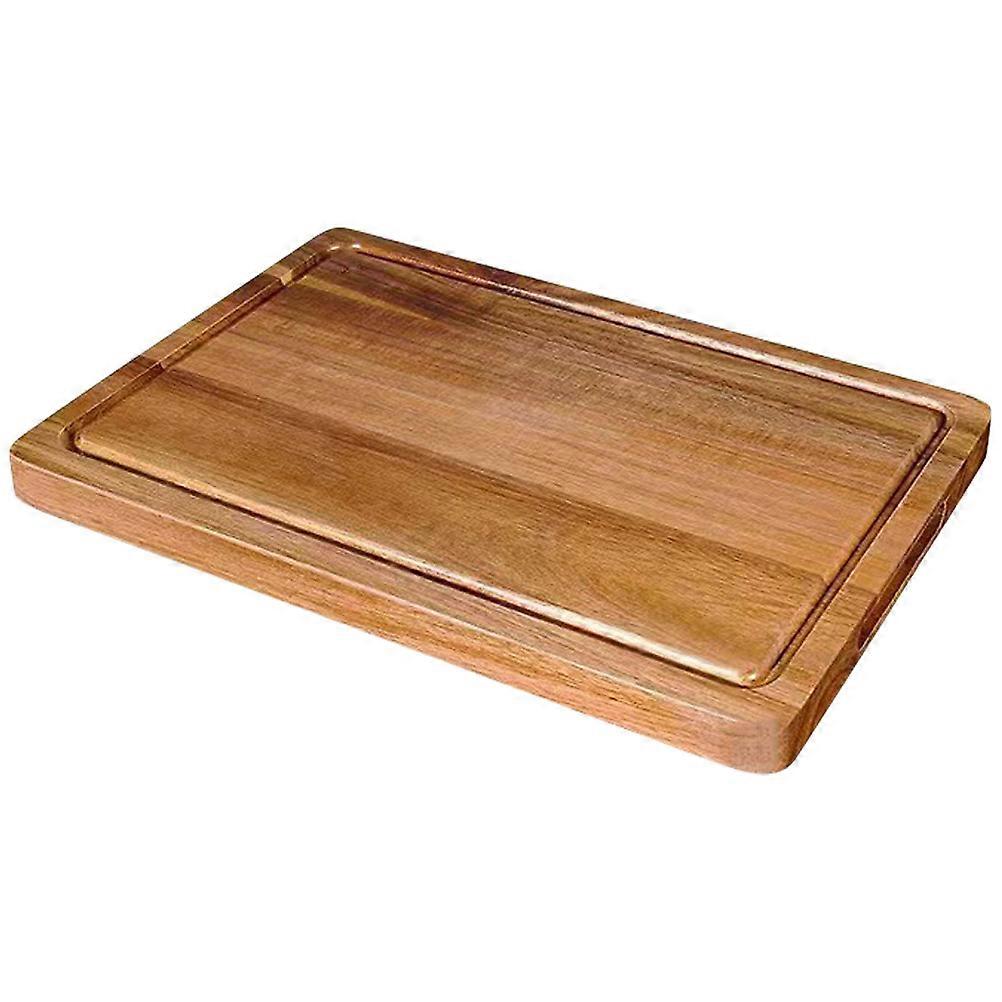 Kitchen Ware Cutting Board Brown Color Multi-Use Wood Board For Household Users 1Set
