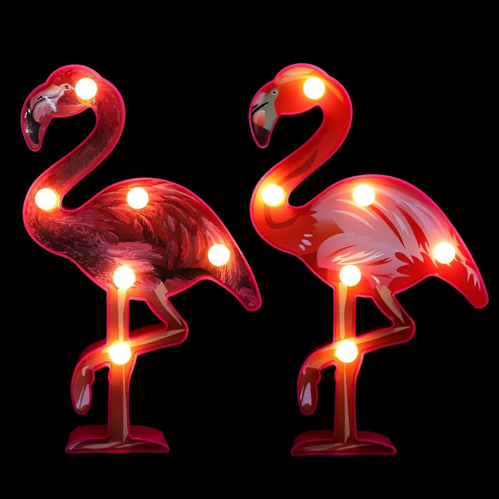 Rosy Flamingo Modeling LED Light Indoor Night Light Decor 4Pcs Set