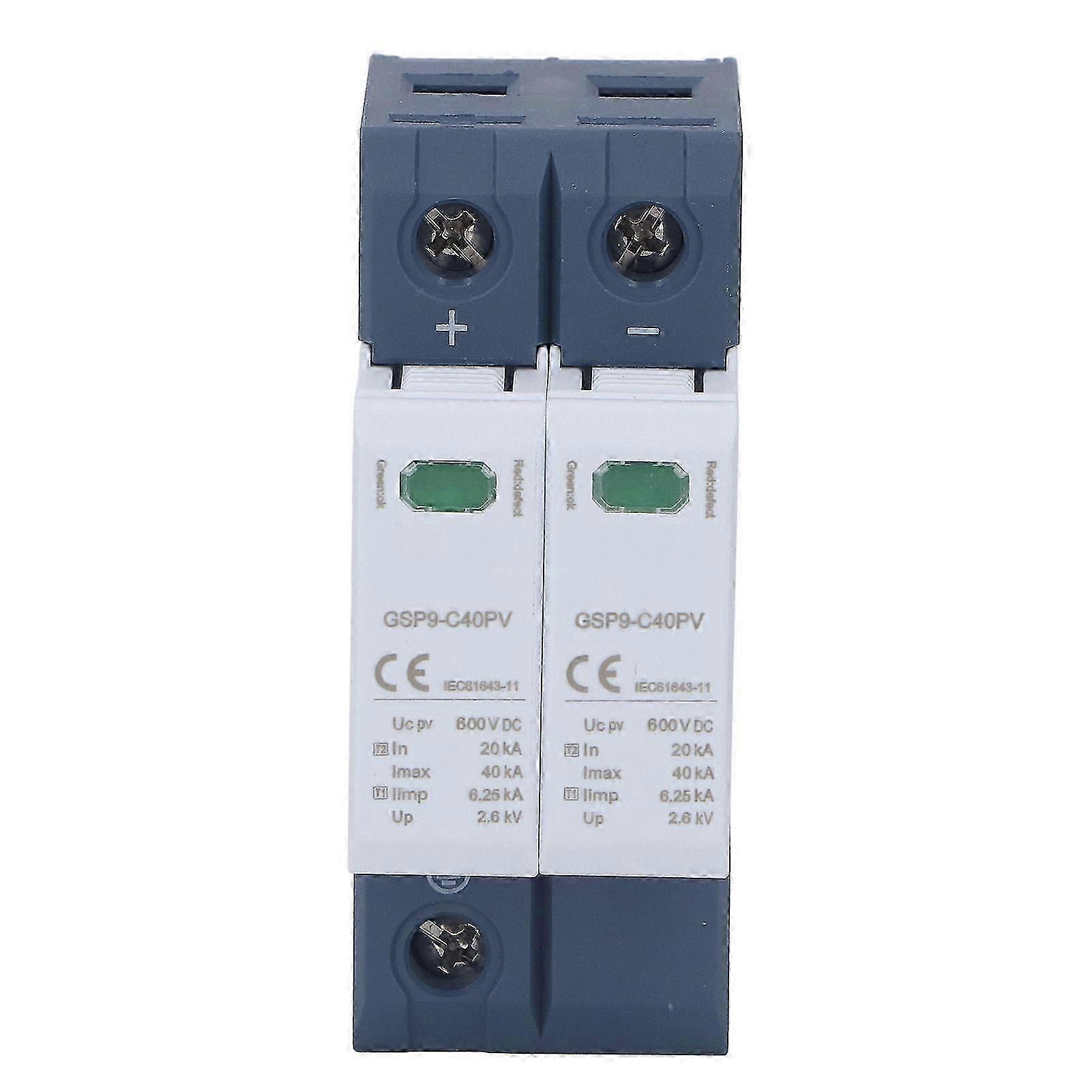 High quality GSP9-C40PV 40KA 2P 600VDC Photovoltaic DC Surge Protector