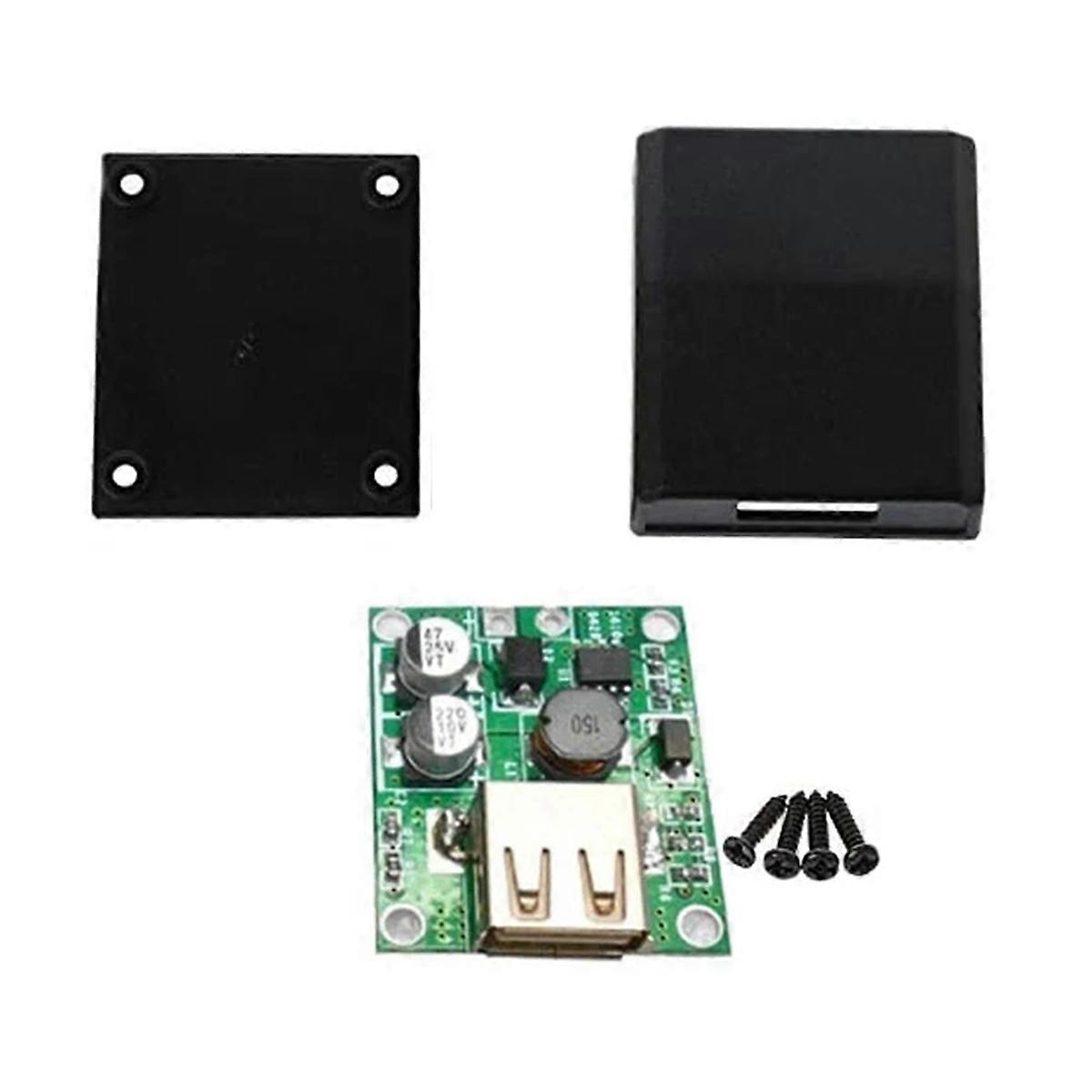 Solar Panel Power Bank USB Charge Voltage Controller Regulator Power Supply with Case 5-20V Input 5V