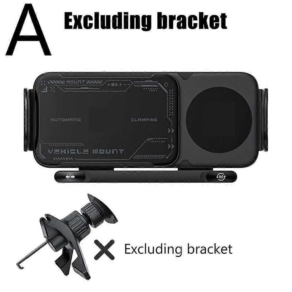 360-Degree Rotatable Car Phone Mount with 15W Max Wireless Fast Charging ABS PC Material Universal Fit