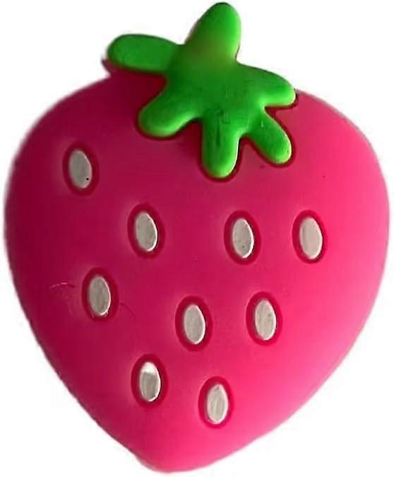 Tennis Racket Vibration Dampener Soft Silicone Pink Strawberry Cartoon Shape For Tennis Rackets And Racquetball