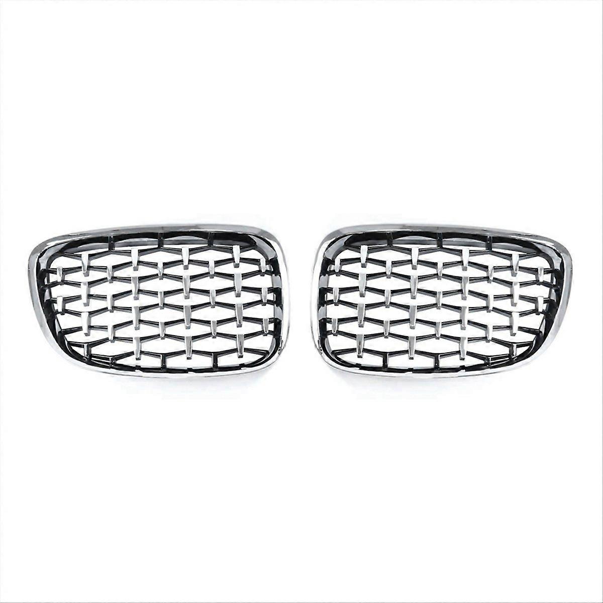 For 5 Series GT Car Silver Diamond Meteor Style Front Grille