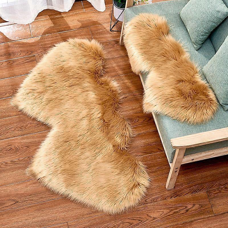 Heart Shaggy Rug Modern Simple Oval Carpet Machine Washable Sofa Cushion Foot Mat