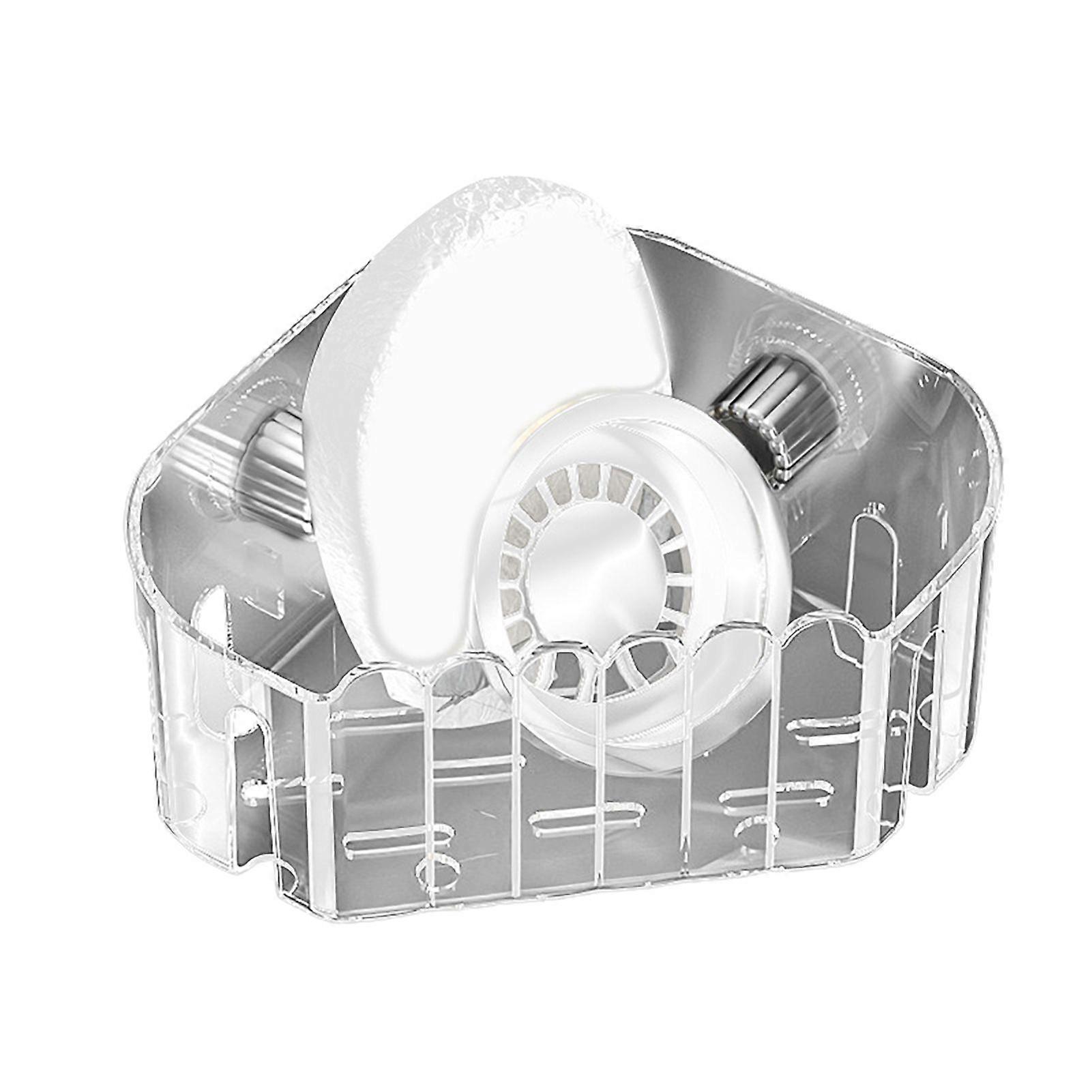 Sponge Holder Sink Storage Rack Drain Hole Design Strong Load-bearing Easy to Install Transparent Reusable Sink Drain Basket