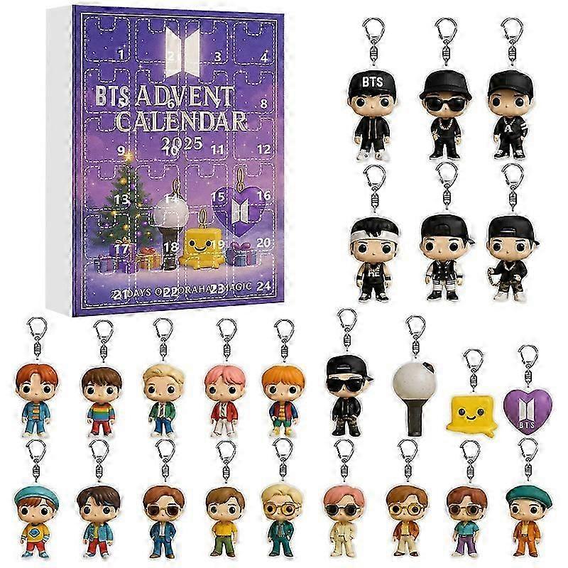 BTS Advent Calendar 2025 Christmas Tree Acrylic Keychain Pendant