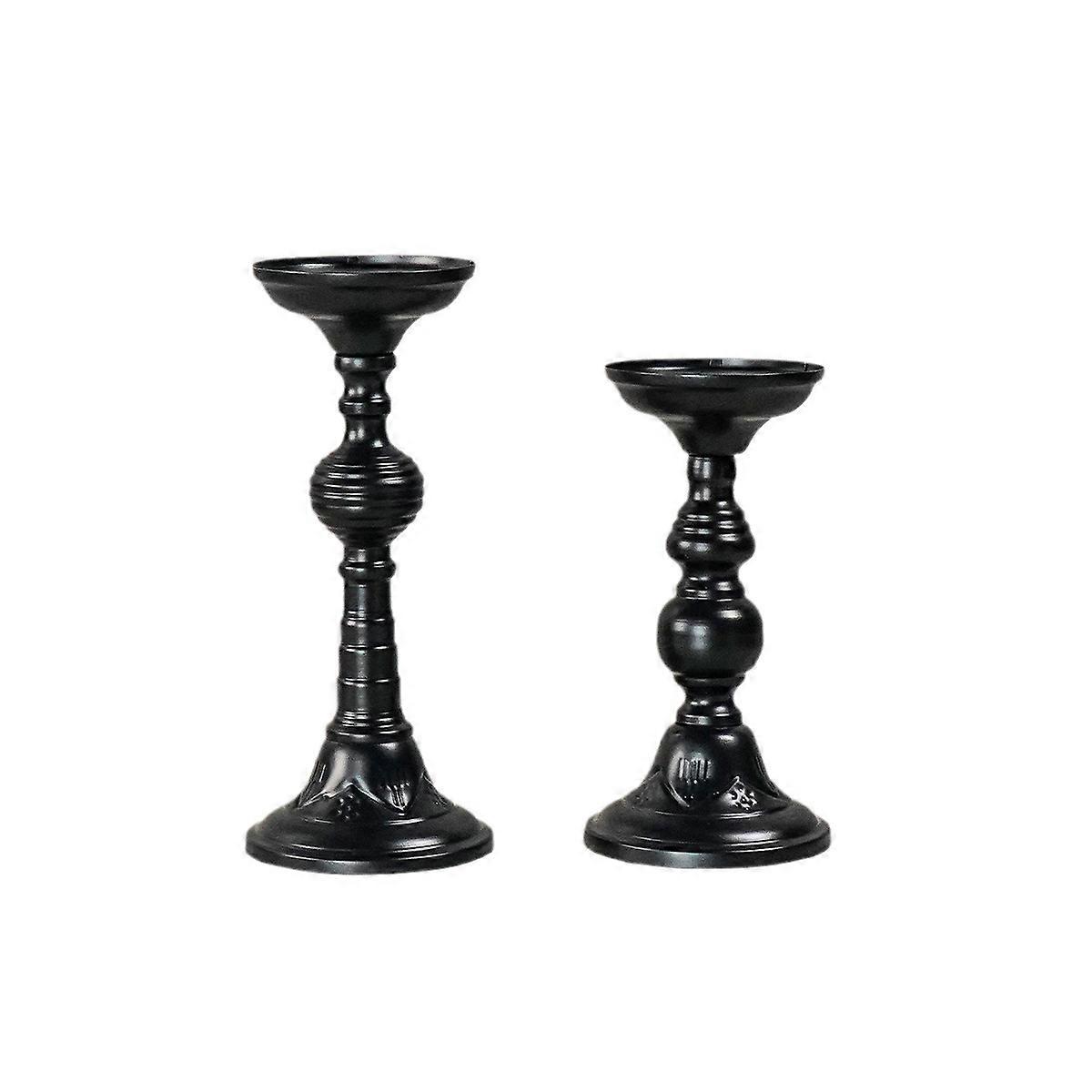 Classical candlestick set, metal candlestick, Christmas decoration candlestick 2-piece set
