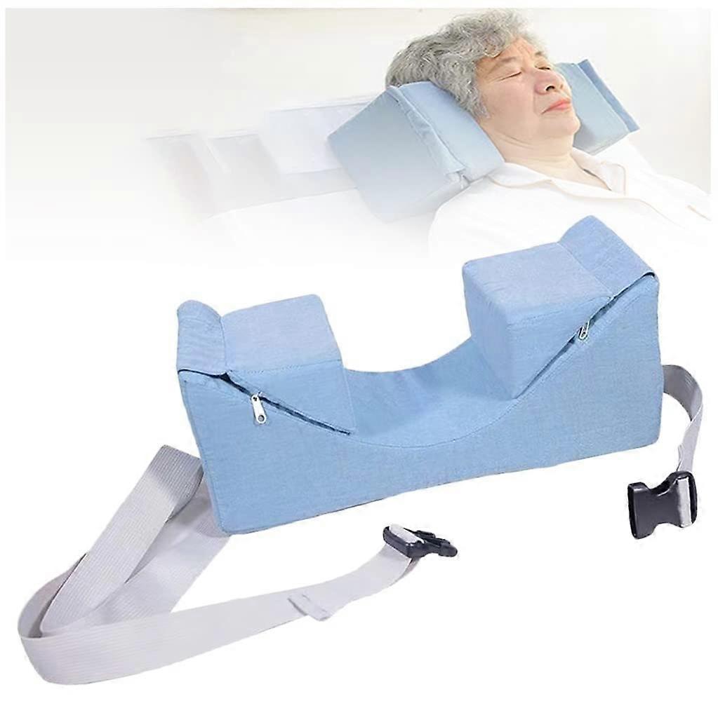 Wedgeshaped Pillow Head Positioning Bed Sleep AntiSide Tilt Headrest Design Elastic Sponge Core Adjustable Wings