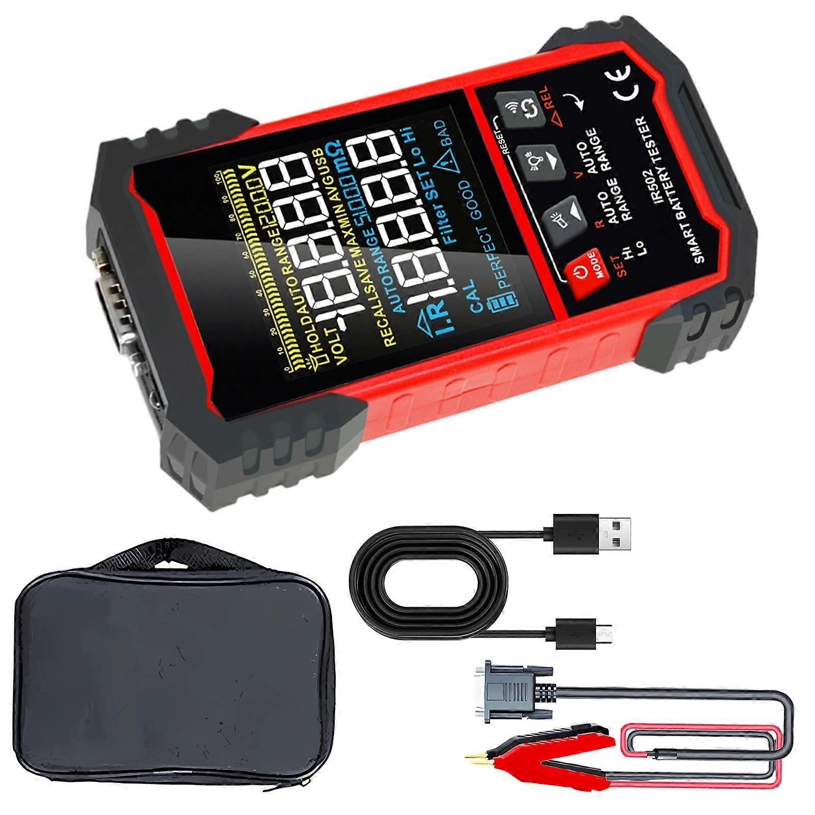 Professional Battery Analyzers For Acid And Lithium Batteries Precisions Voltage Internal Resistance Meter Multicolor