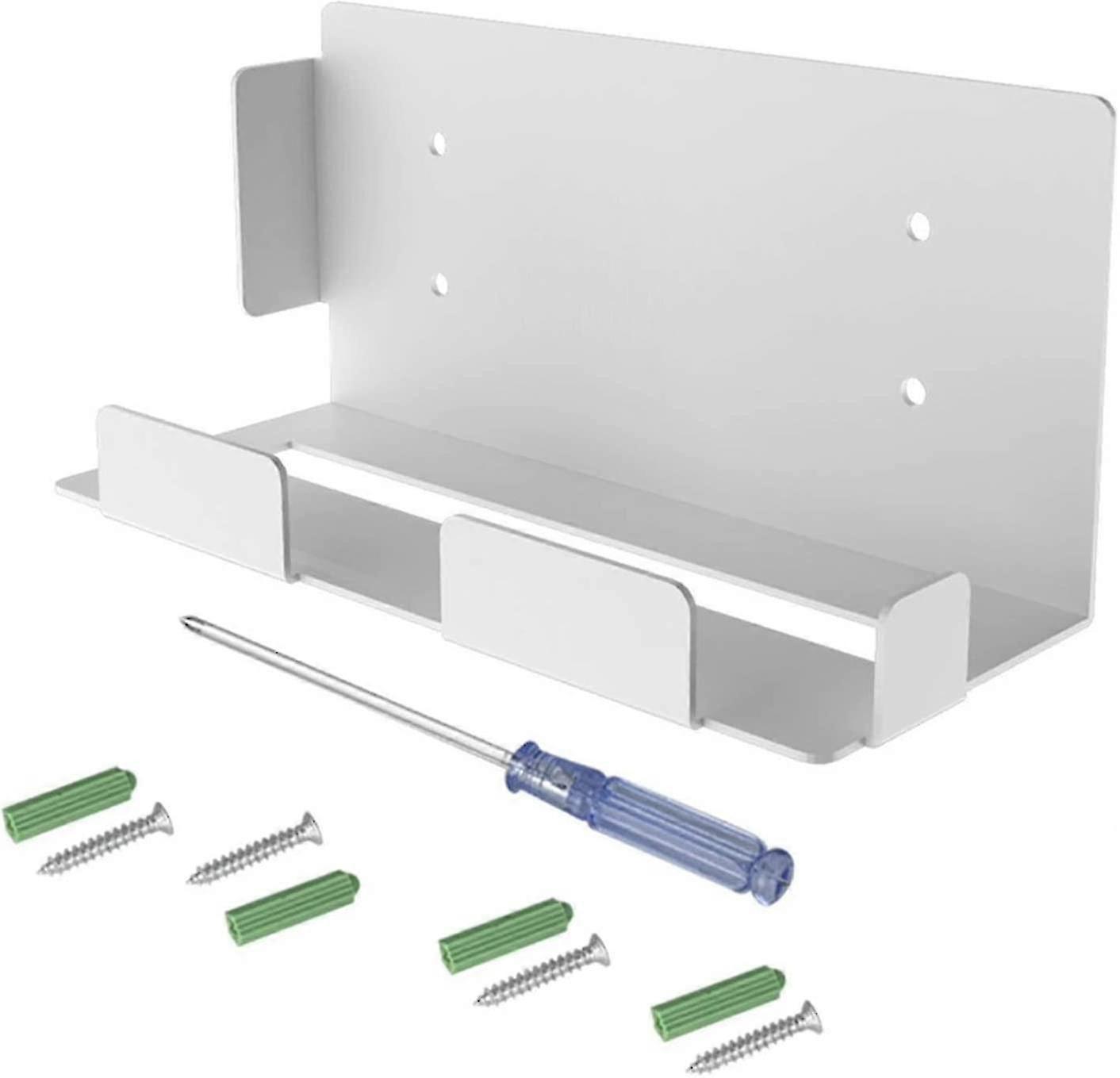 PS5 Wall Mount with Vertical Cooling, Secure Storage & Space-Saving Design - White