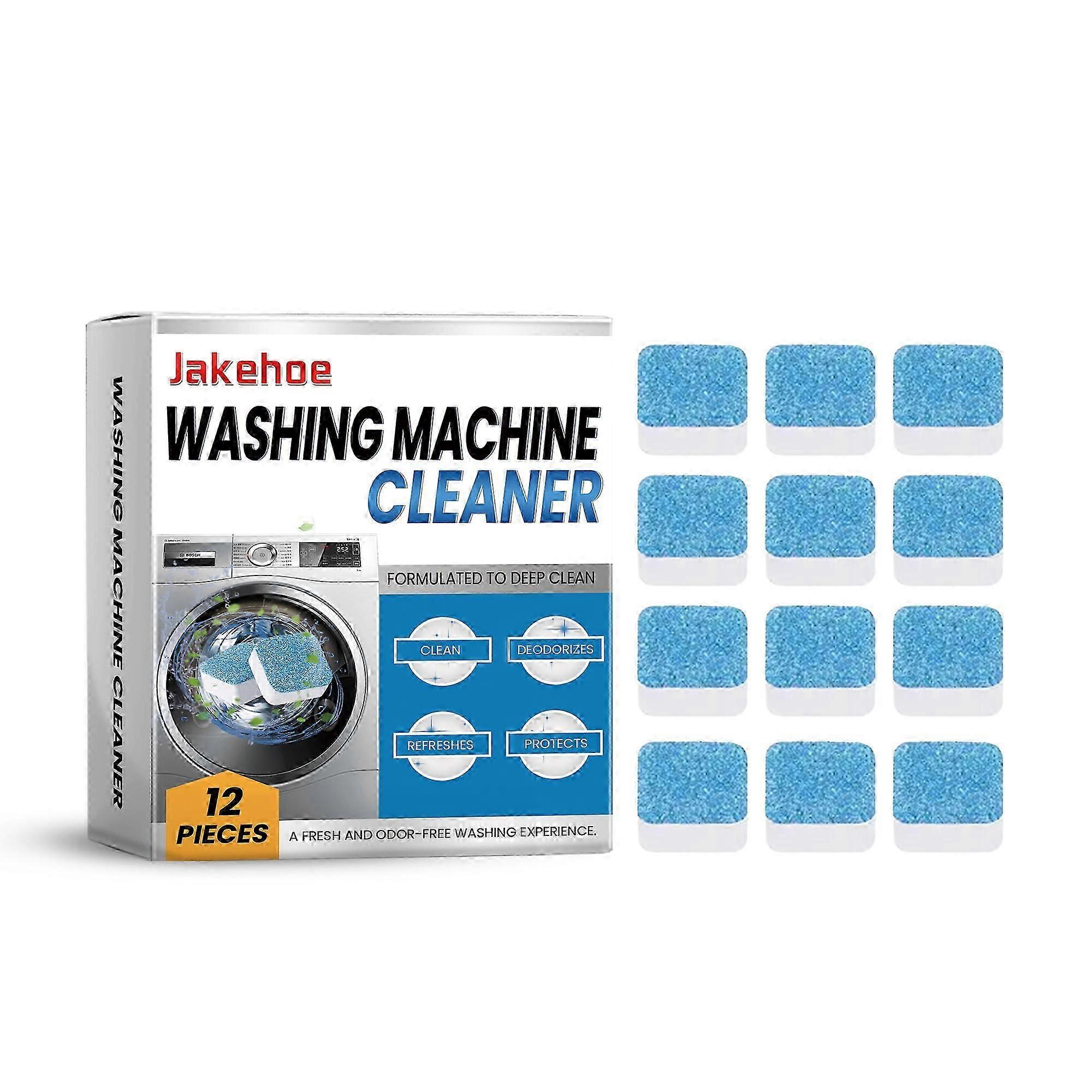 Powerful Washing Machine Cleaning Tablets - Odor  Dirt Removal, Deep Scale Cleaning, Easy to Use, Universal Compatibility, 12 Pack for All Machines