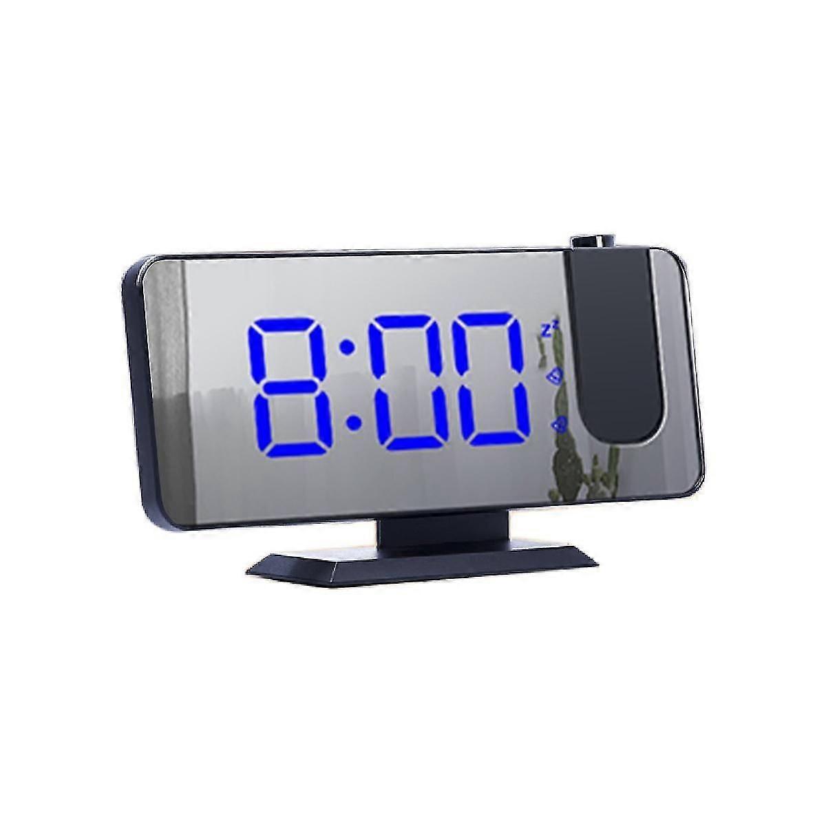Led Digital Smart Alarm Clock 180  Time Projection Clock With Snooze Wake Up Function Desktop Deco