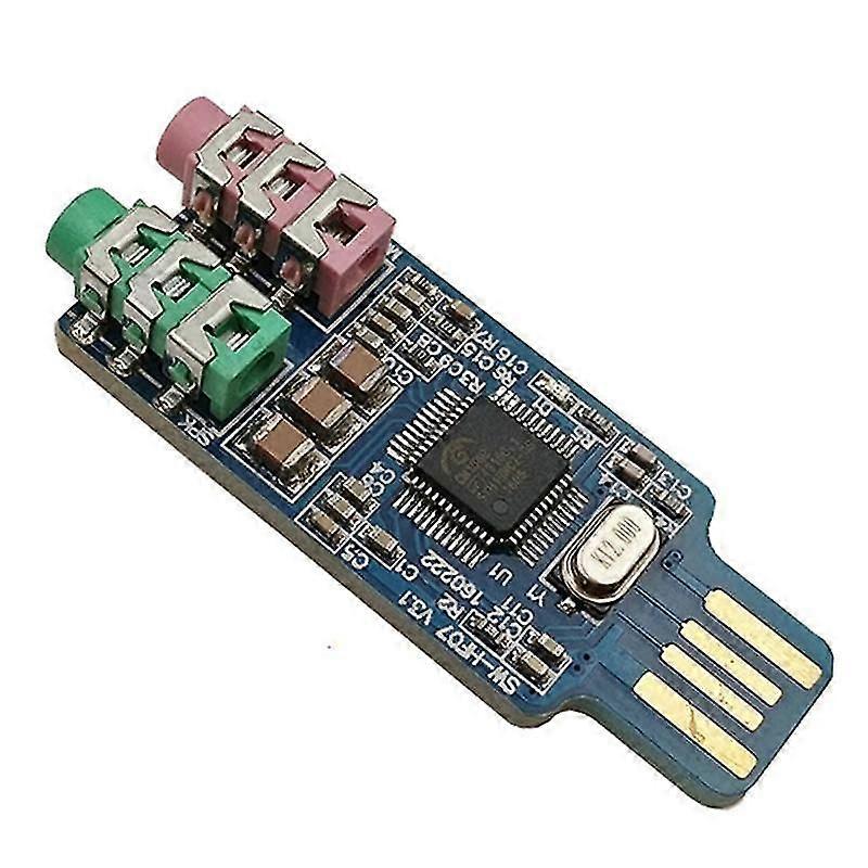 2pcs Cm108 Usb Sound Card Module Free Driver For Laptop Computer External Sound Card Board With 3.5