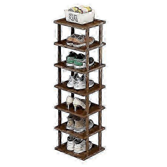 Entry Shoe Rack 37748 Layers Large Capacity Stable Bamboo Structure Home Dorm Bedroom Shoe Organizer Cornor