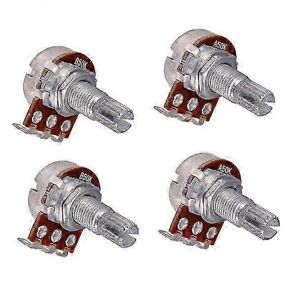 3x4 Set A50K/B50K Potentiometers with Extended Shafts