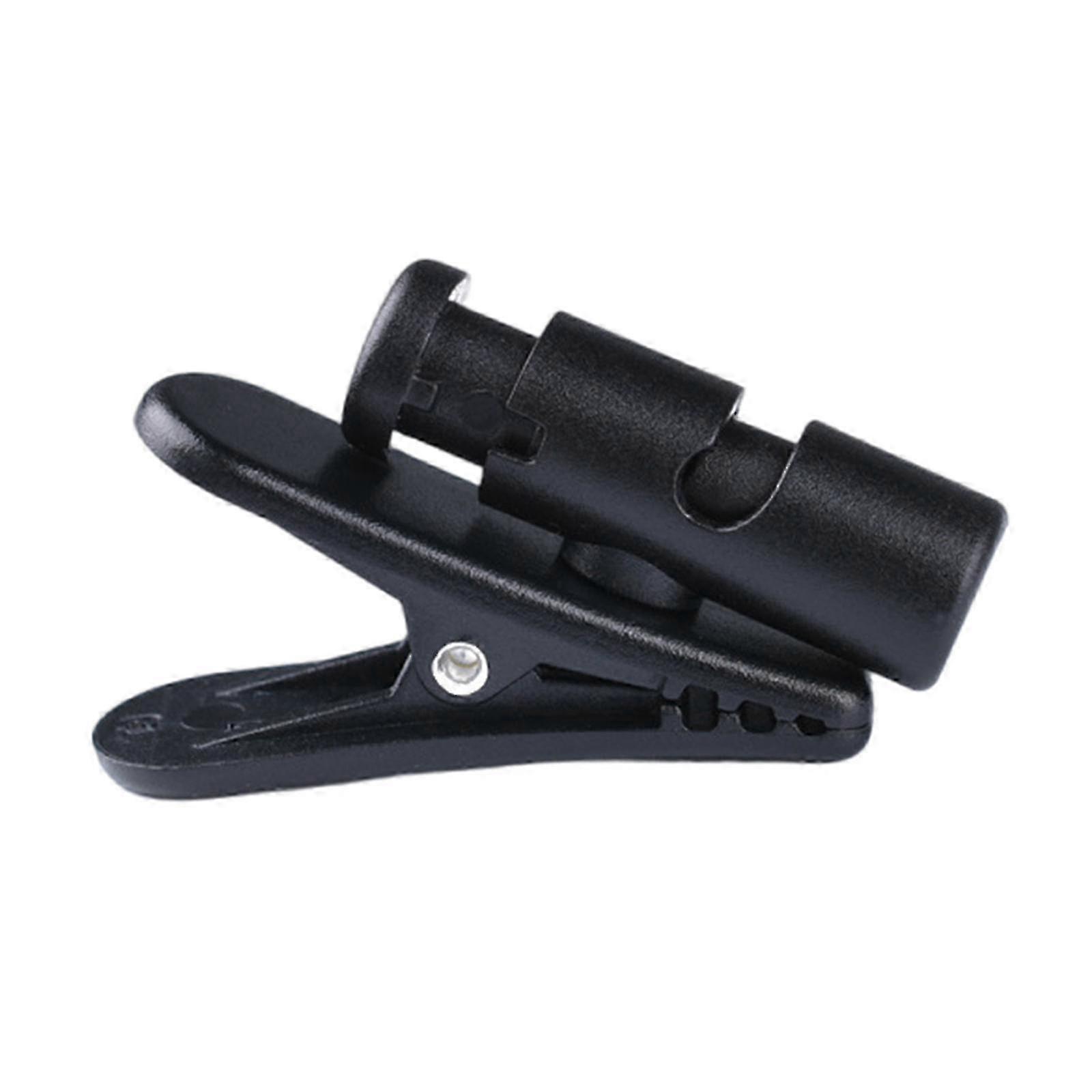 Portable Headphone Cord Clip with 360 Rotation, Easy to Use Cable Clamp Black Live Microphone Cable Fixing Clip