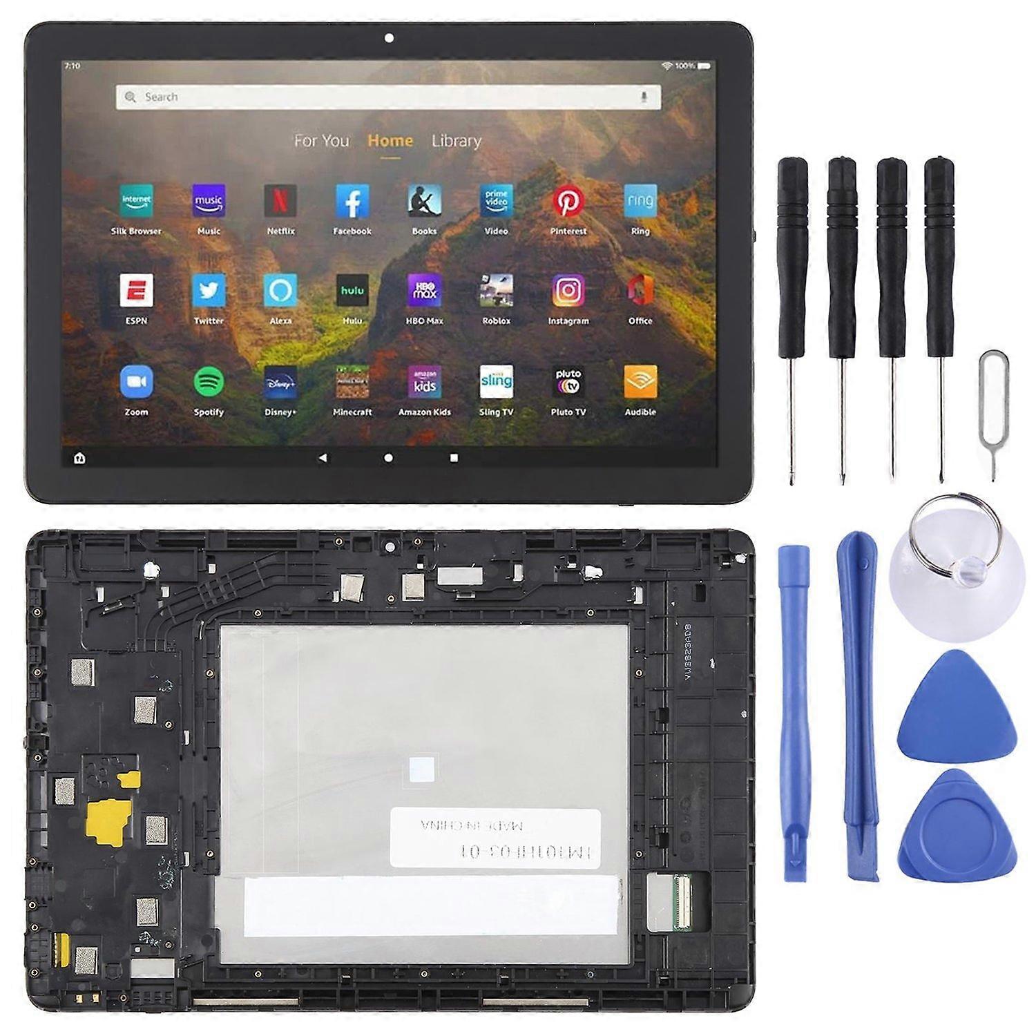 For Amazon Kindle Fire HD 10 2023 LCD Screen with Frame