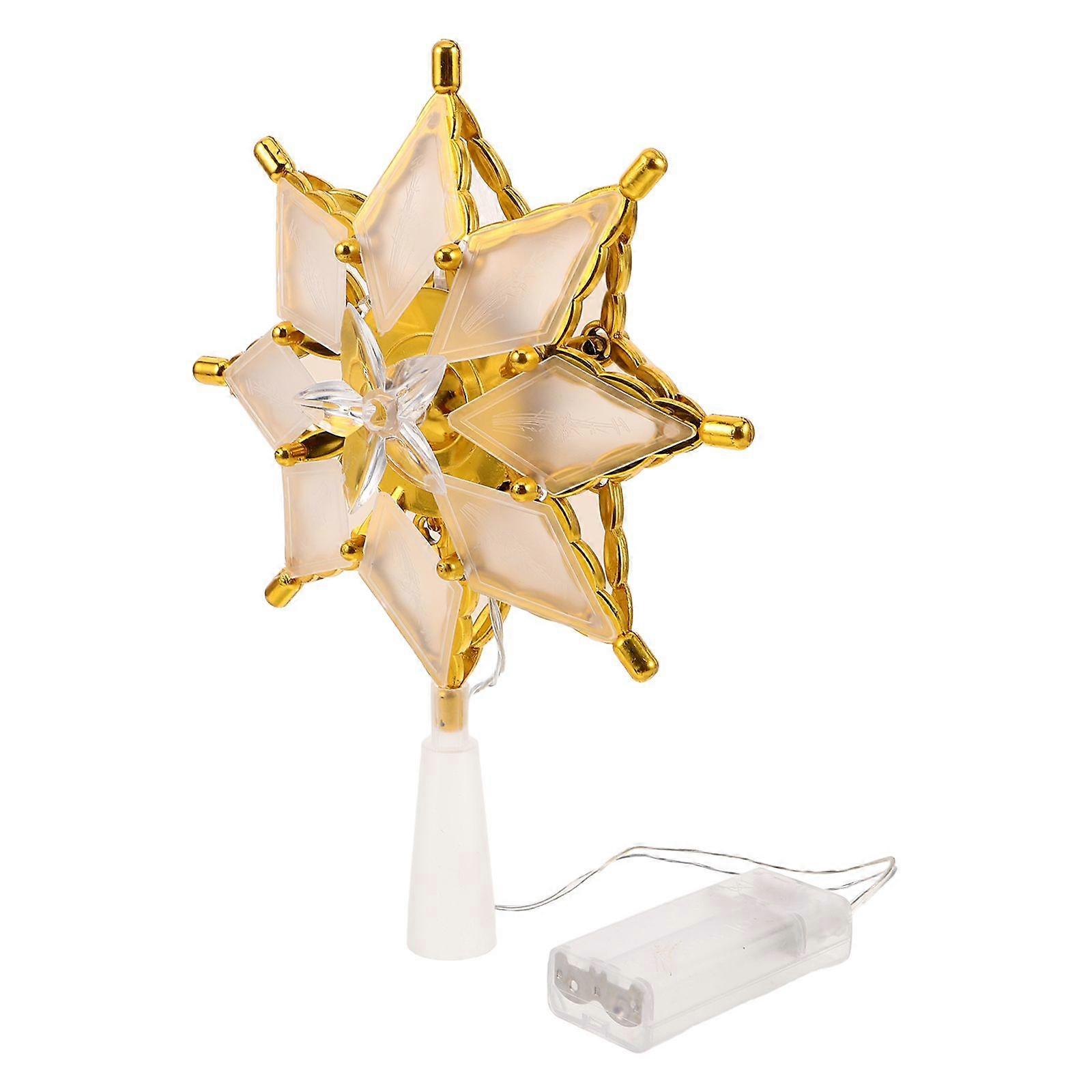 Light Up Star Tree Topper with LED Lights - Star Treetop Ornament Tree Topper for Xmas Party Favors Christmas Decoration
