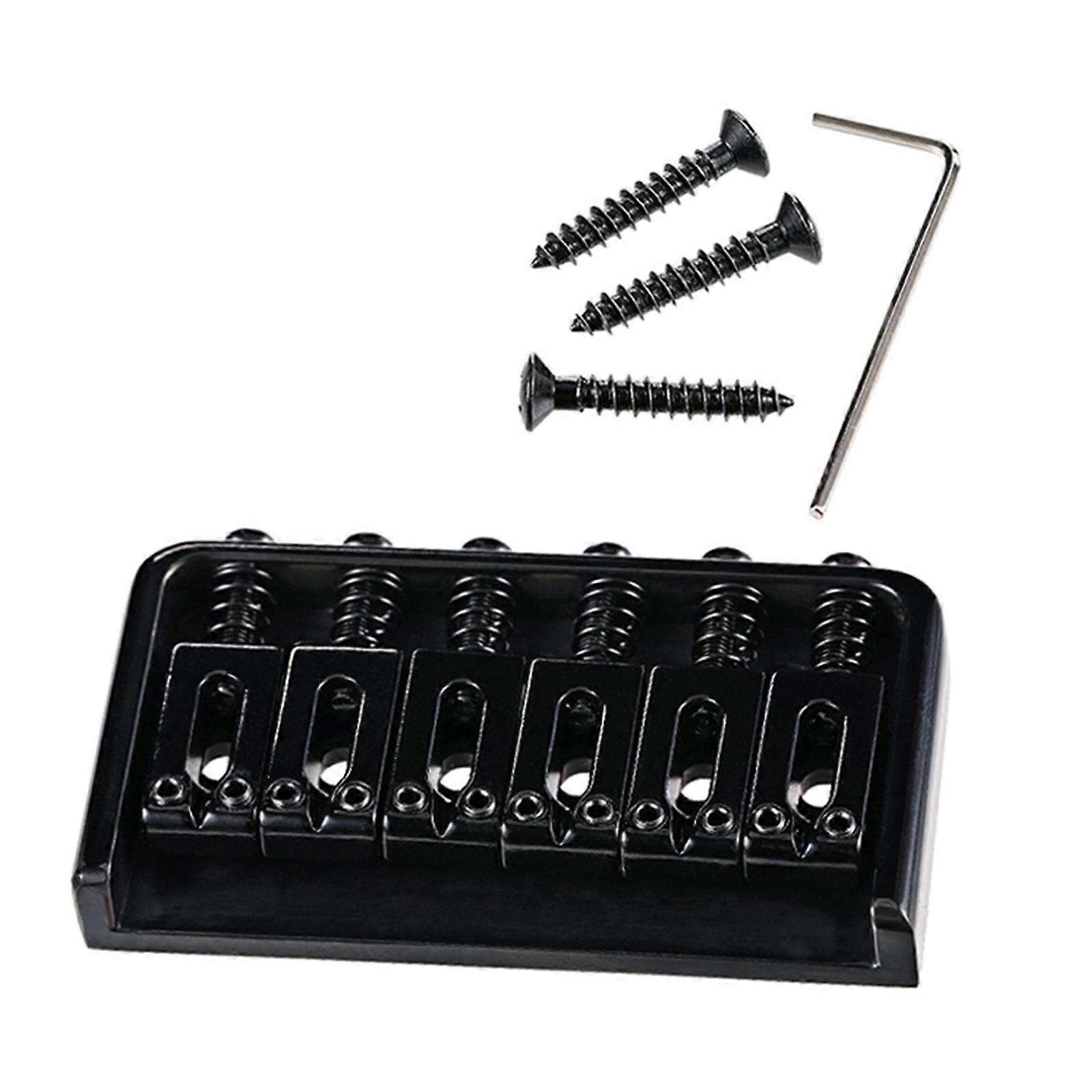 Non Tremolo Metal Bridge Replacement For 6 String Electric Guitars Precisions Engineering For Better Playability Multicolor