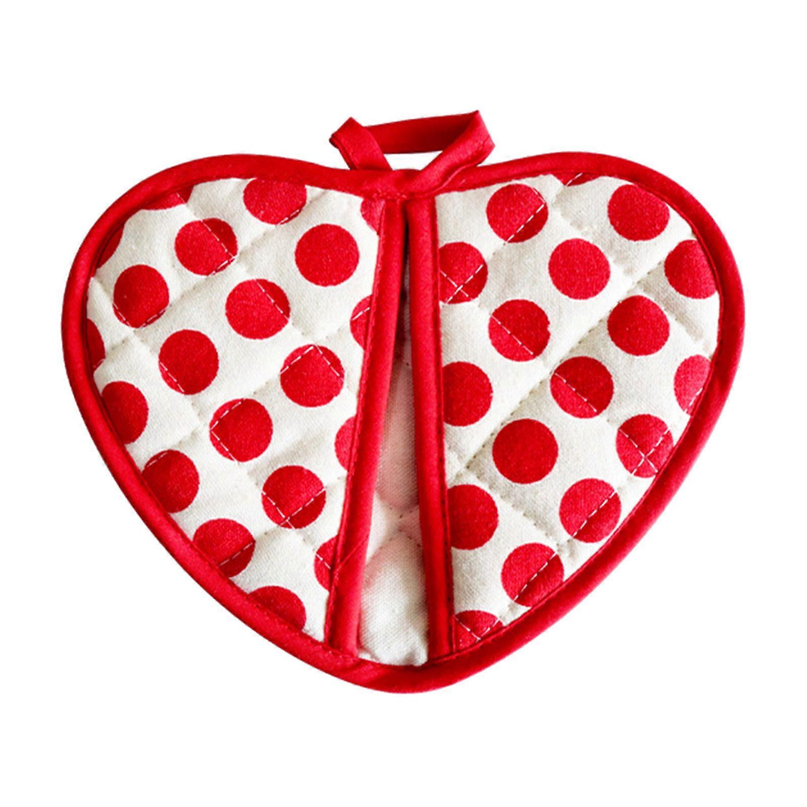 Heavy Duty Thermal Insulation Gloves For Kitchen Use Feature Double Layer Construction And Easy Cleaning  Red