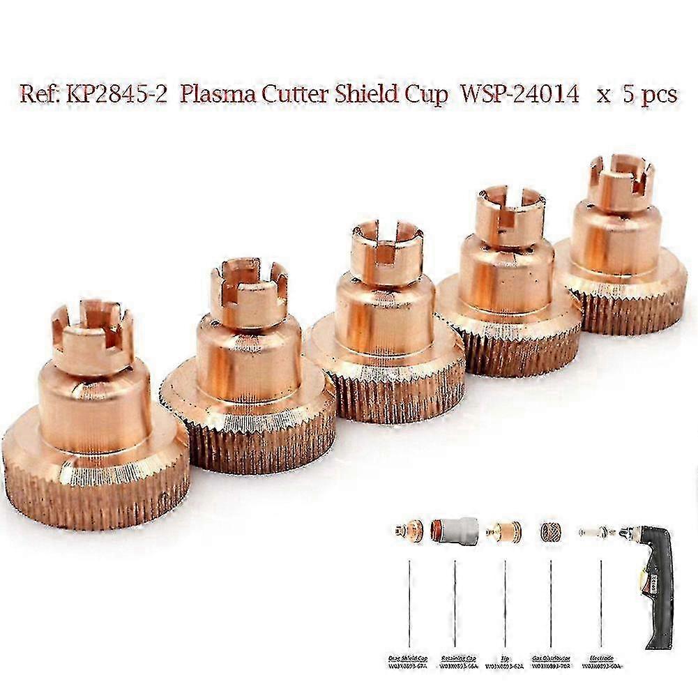 5 Pcs KP2845-2 Plasma Cutting Machine Guard Cup WSP-24014 Plasma Machine Consumables For Tomahawk 1538 LC105 Cutting Torch