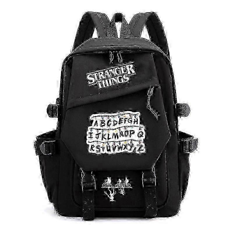 Stranger Things Print Backpack Teens School Bag Multi-functional Large Capacity Durable Material Multiple Colors 25-26