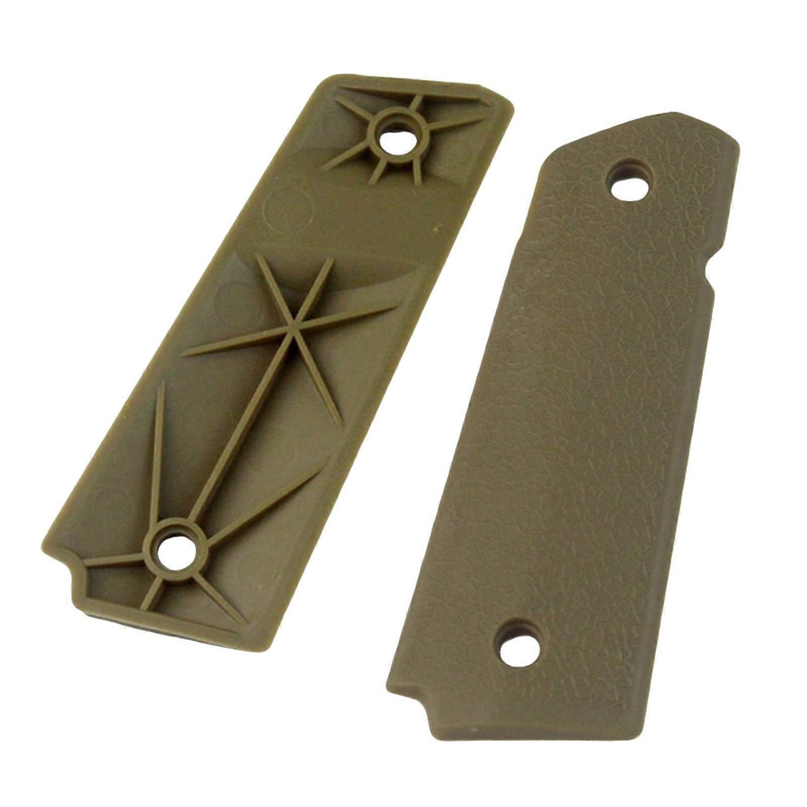 1 Pair Durable Nylon Cover Panel Slabs Scales Handgun Handle Grips Patches for 1911series Grips Model Accessories  Khaki