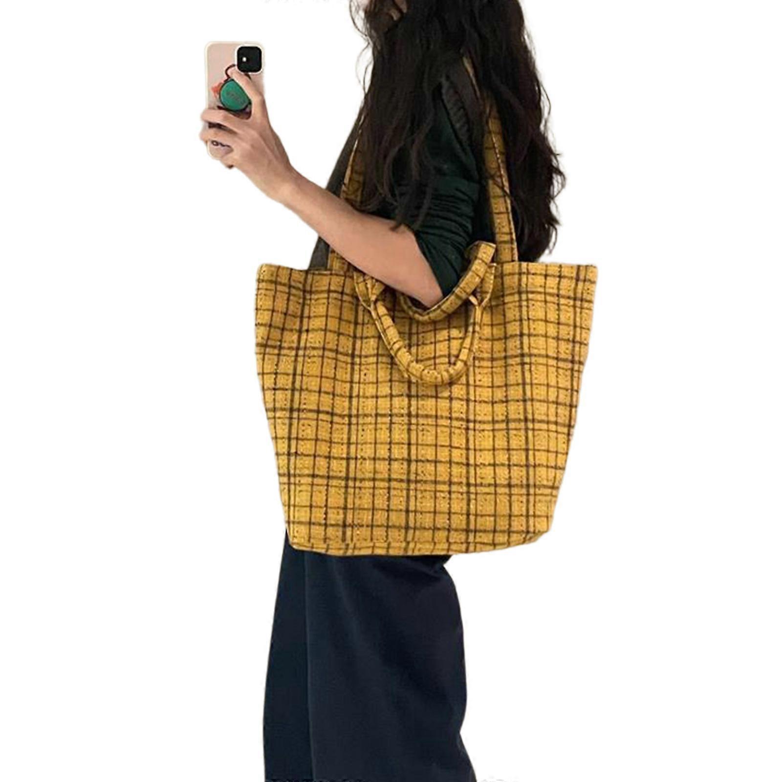 Portable Casual Handbag Women's Shoulder Bag with Ample Space for Traveling and Shopping Multicolor