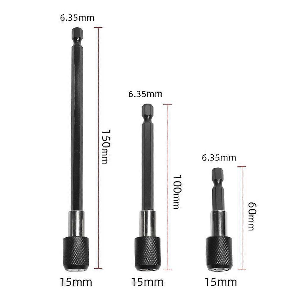 2 Sets Hexagon Quick Release Self-Locking Extension Rod Drill Driver Screwdriver Tool