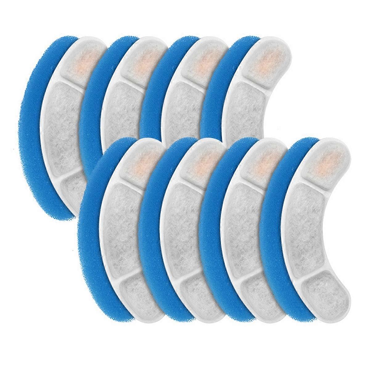 Cat Water Fountain Filter Replacement for WF050 & WF100 Cat Fountain Triple Filtration Replacement Filters 8Set