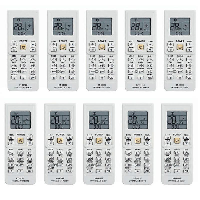 10X Air Conditioner Universal Remote Control for Aux KT-9018E