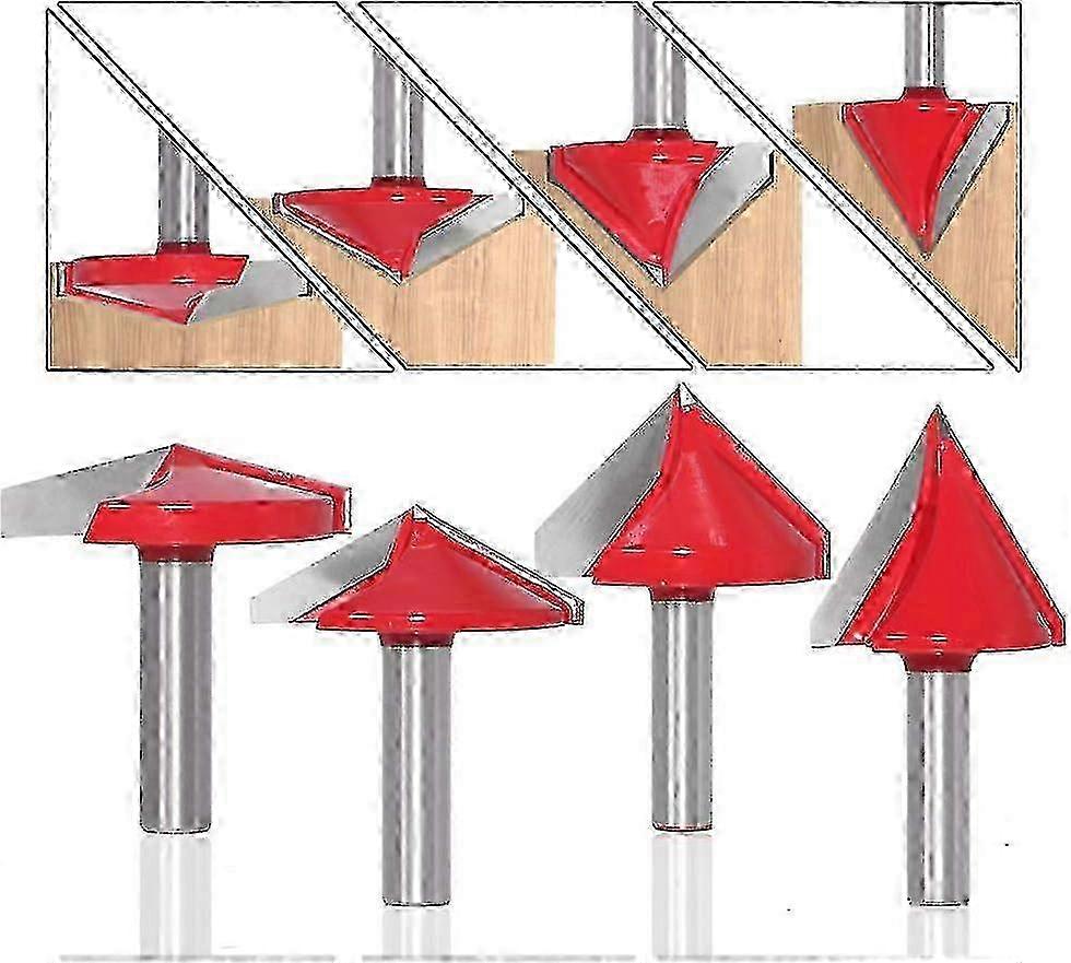 9pcs Straight V Groove Router Bit, 60 90 120, 8mm Shank, 3d V Shape Wood Router Bit Cnc Engraving Router Bit Material: Carbon Steel And Yg8