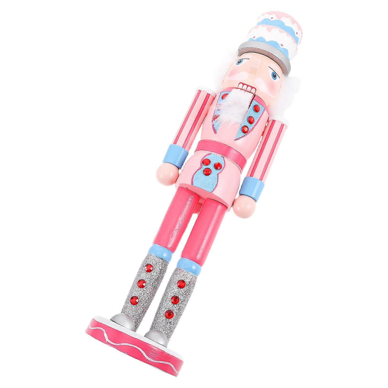 Christmas Nutcracker Wooden Nutcracker Decoration for Decor Rosy