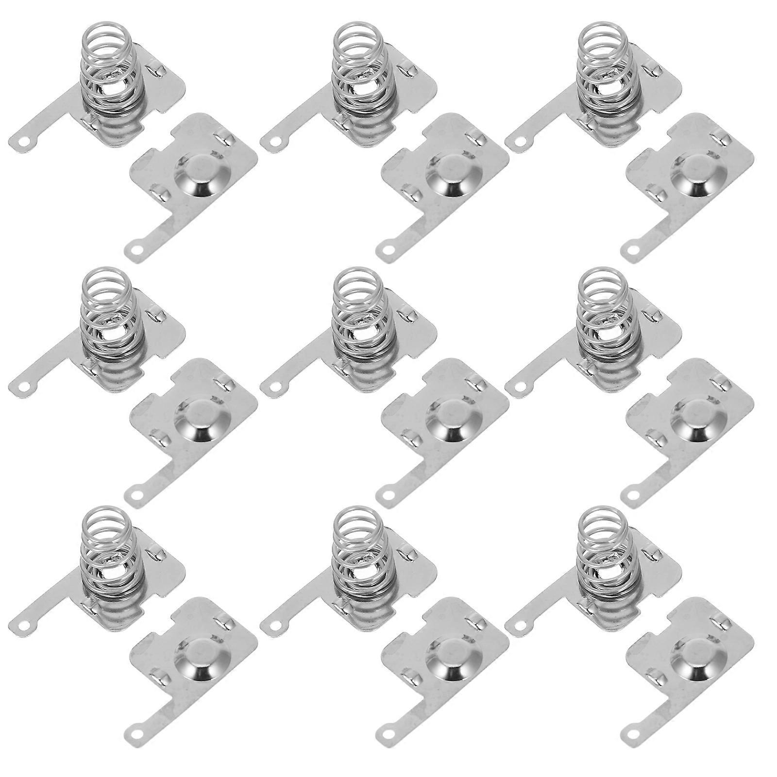 10Pcs Spring Plate Replacement Part For Battery Operated Gadgets Electrical Conduction Silver