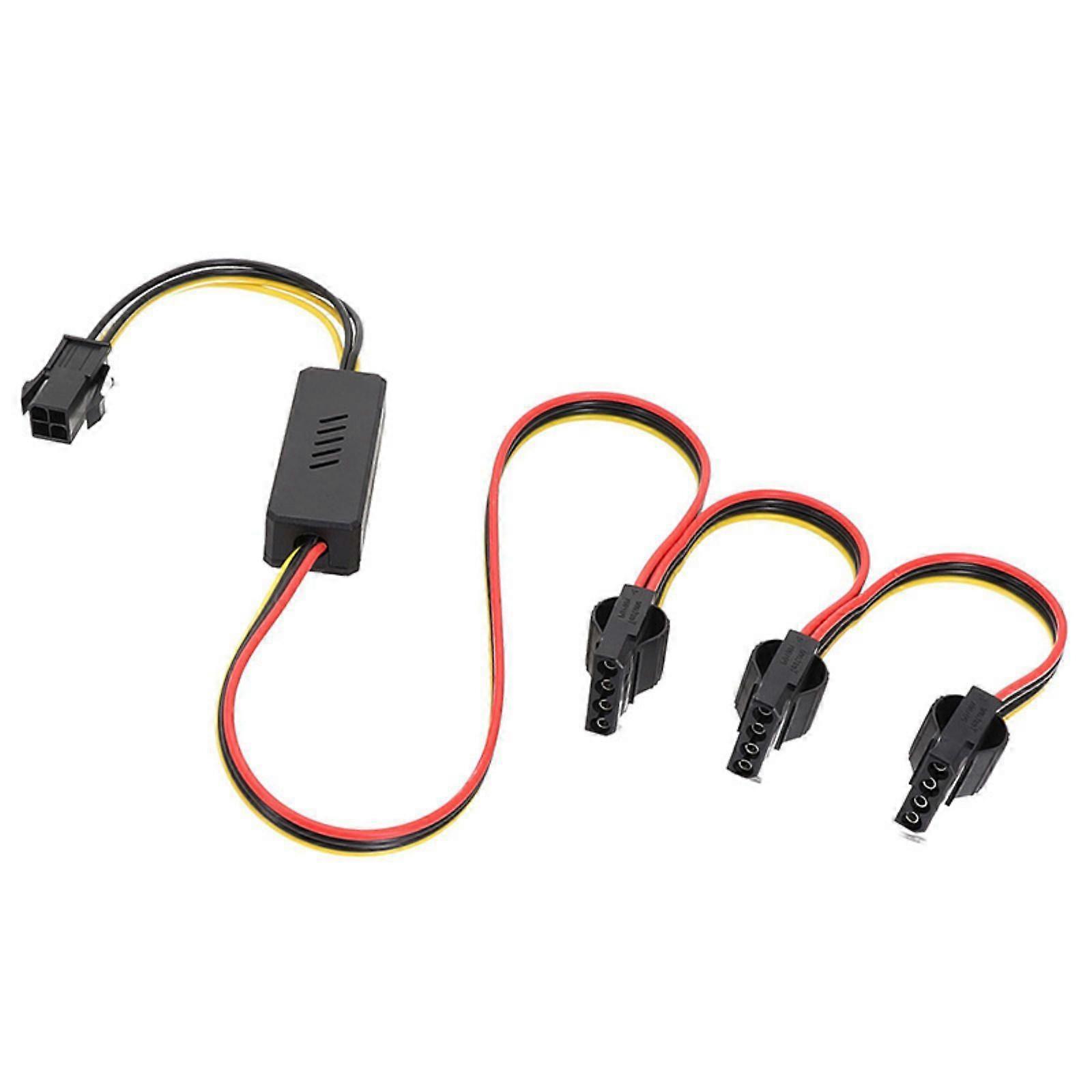 PVC 4Pin CPU to 4Pin  Power Cable Extension for PC HDD Connection Cord 1 to1/2/3/4 Splitter Multicolor