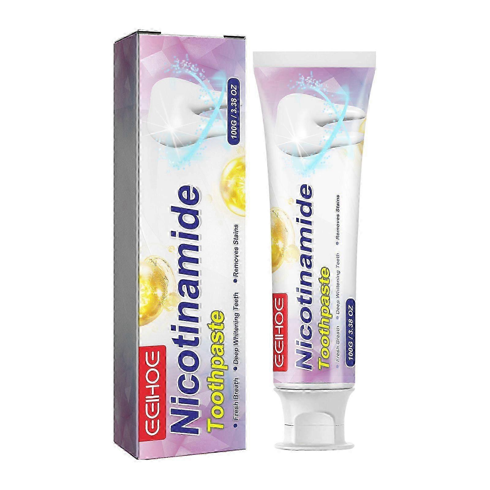 Niacinamide Toothpaste, Cool White Toothpaste Freshen Breath Clean Mouth Guard Gum Jianchi Bright White Toothpaste