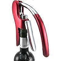 Professional Zinc Alloy Corkscrew, High Quality Lever Corkscrew With Built-in Foil Cutter And Bottle Opener, Server Tool Red
