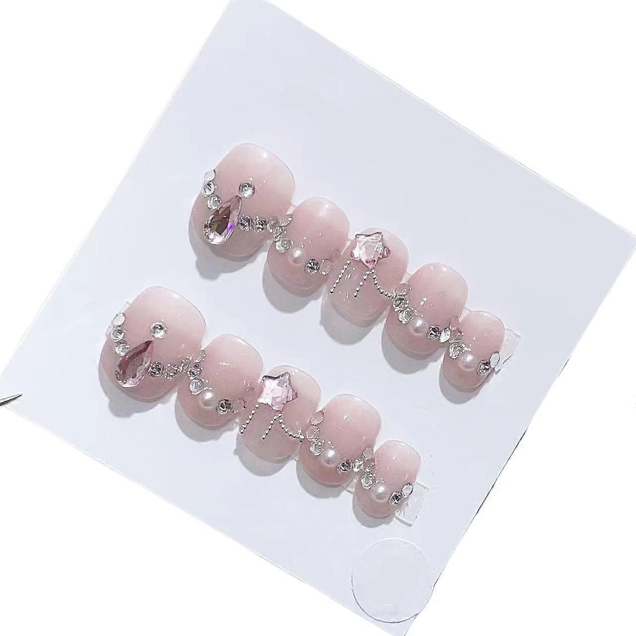 Handmade Press On Nails XS Size with Dual Length Options and Vibrant Color Finish