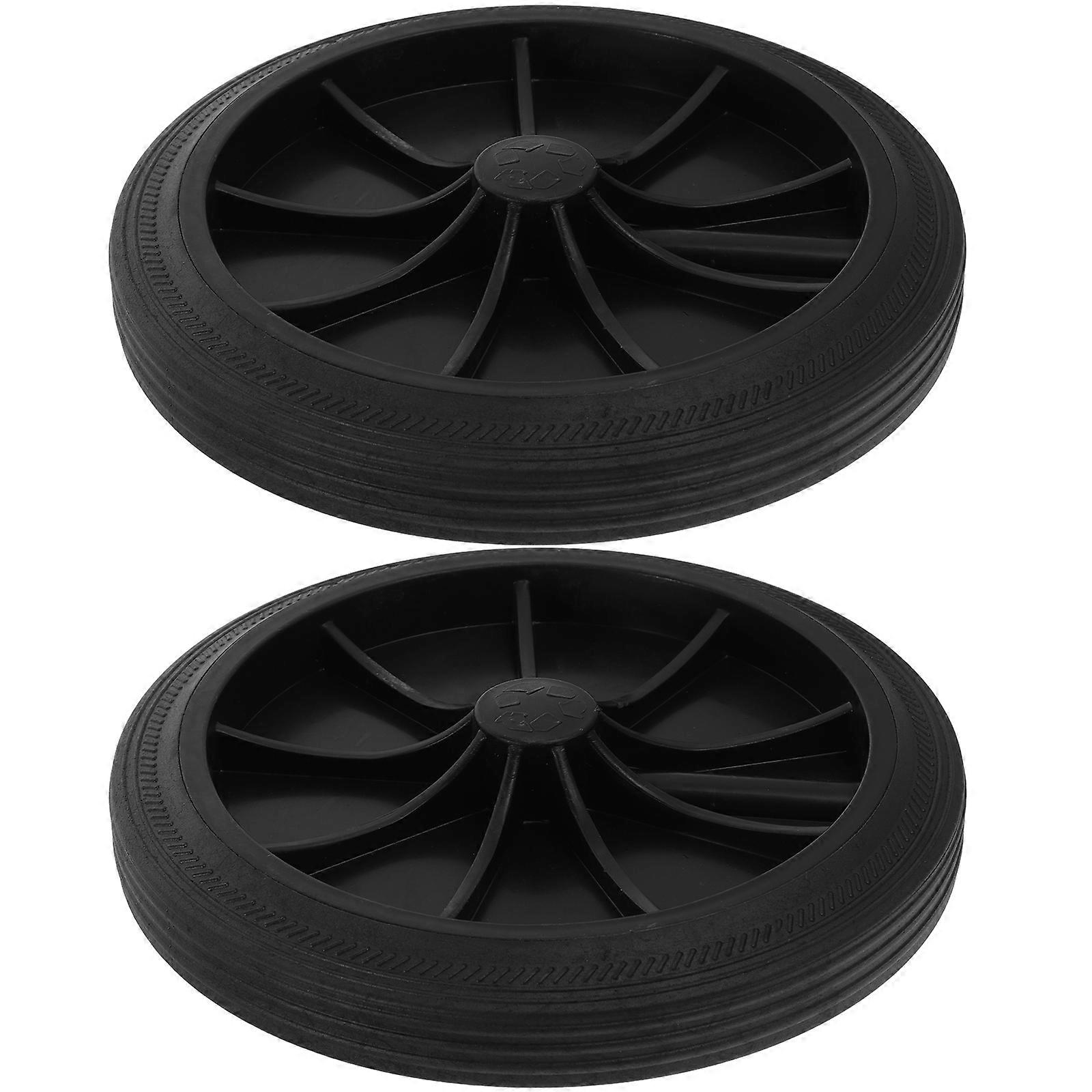 2Pcs Rubber Wheels for Trash Can Pulley Garbage Can Wheels