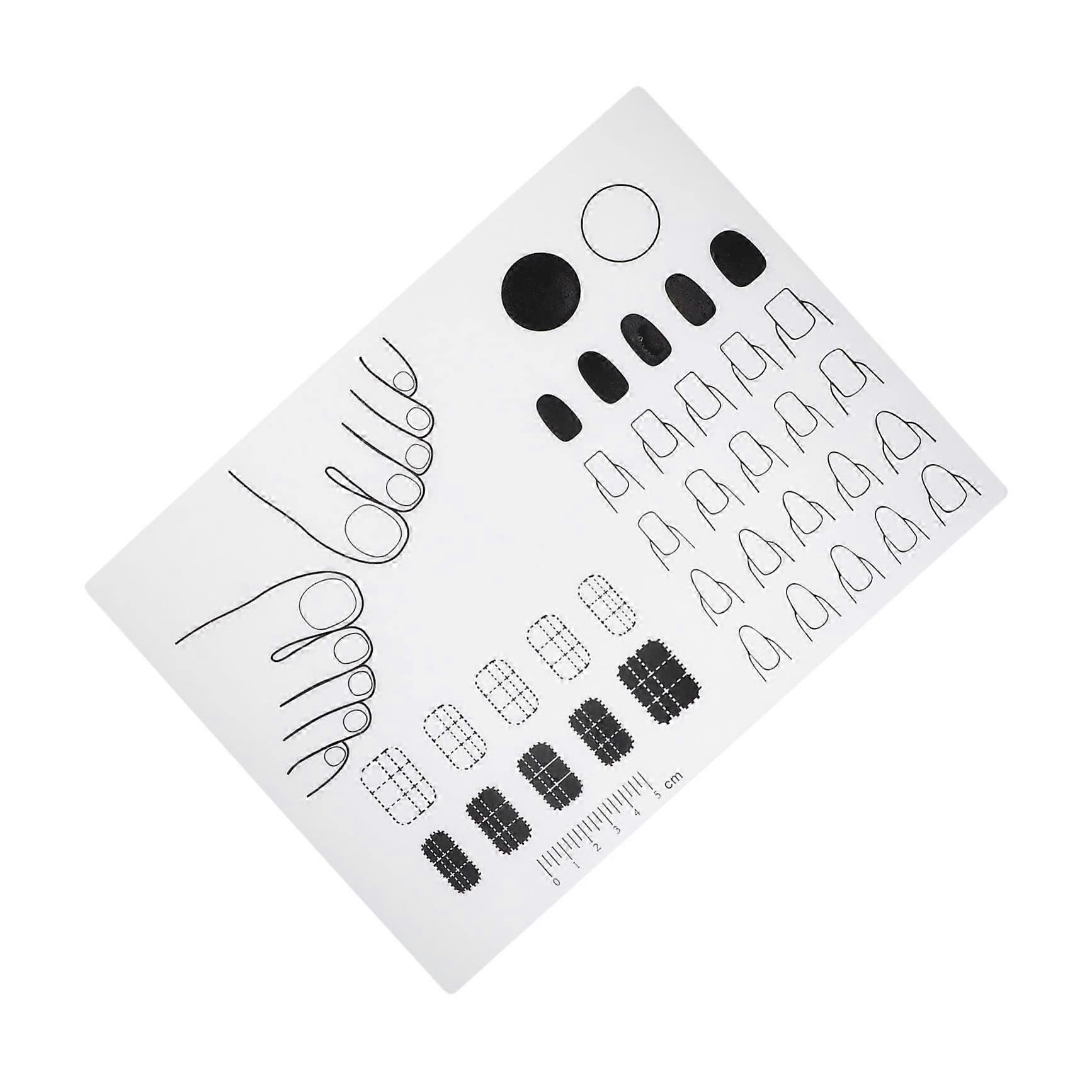 Nail Practice Mat Silicone Nail Art Training Sheet Reusable Easy Clean for Beginners and Professionals