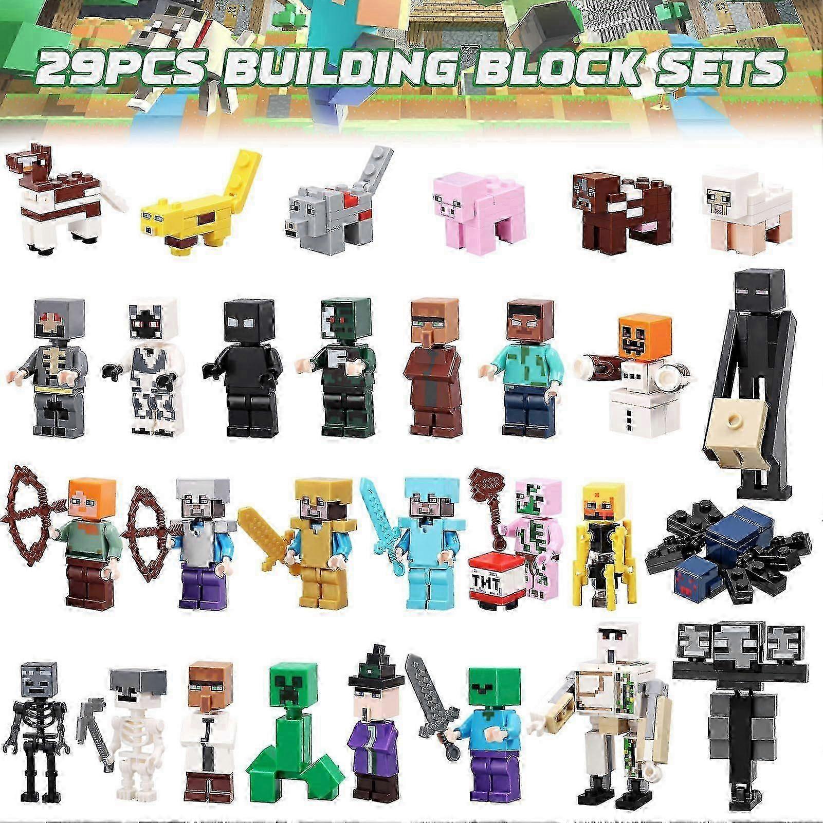 2025 Advent calendar Minecraft, 24 days Toy Figures Building Blocks Countdown Calendar, Advent Calendar Surprise Gift