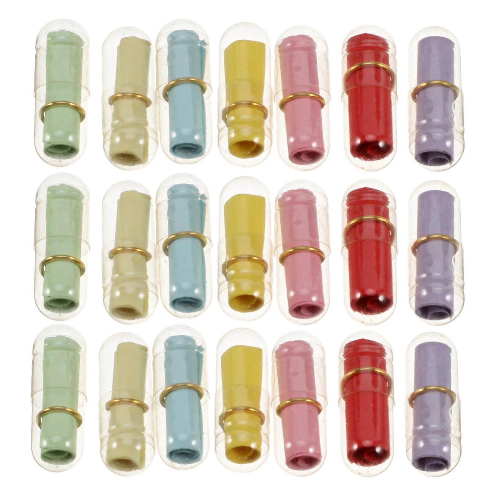 Plastic Wish Bottle Mini Message Capsules for Friendship 100Pcs Mixed Colors