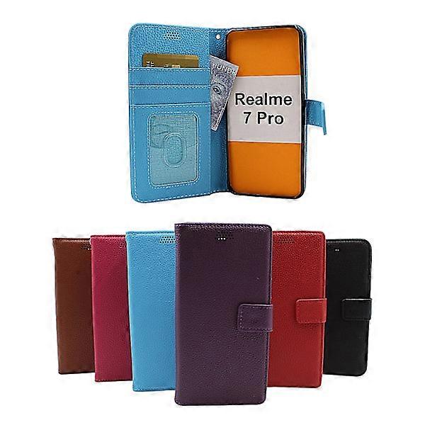 New Standcase Wallet compatible with Realme 7 Pro Black
