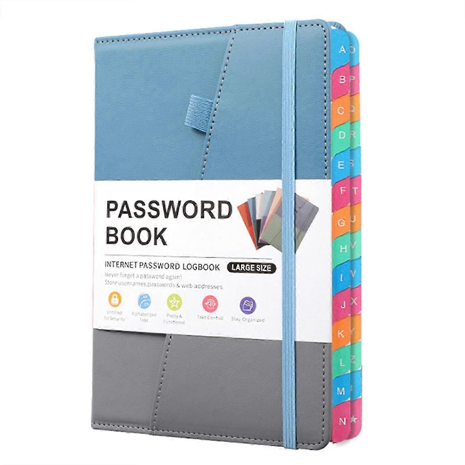 Alphabetical Password Book with Tabs for Internet Login Details and Website Addresses