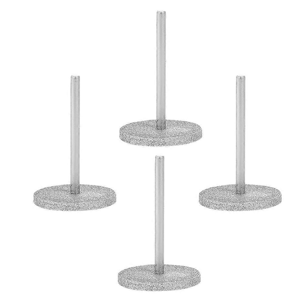 4Pcs Nail Drill Bits Set for Grinding Use Silver Professional Manicure Tools